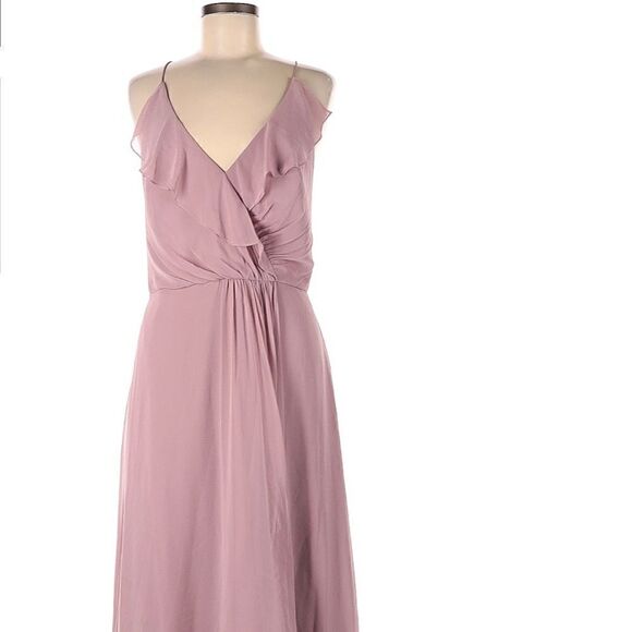 Jenny Packham Dusty Rose Style JP1006 Maxi Dress Sz 10 - Picture 1 of 13